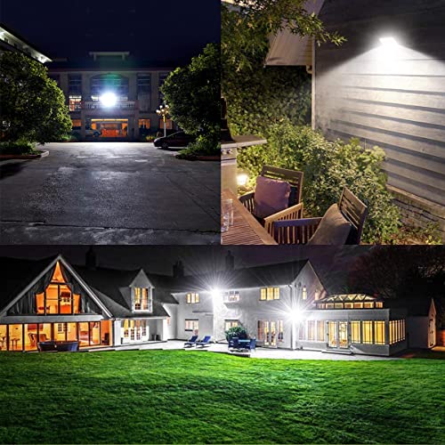 OSTEK 80W LED Flood Lights Outdoor, 10400LM 5000K Super Bright Outdoor Security Light Work Light with Yoke Bracket for Lawn Playground Yard Garden Stadium, IP65 Waterproof, 100-277VAC