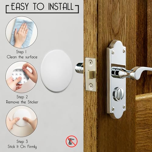 ProStoppr® Door Stoppers - X Large 5" (3 Pack) - Strong Adhesive Backing - color: White, size: X-Large 5"