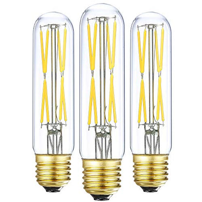 T10 Led Bulb, 8W Dimmable Led Tubular Bulbs, 75-100 Watt Equivalent,4000K Daylight, 850lm, Clear Glass, E26 Base Lamp Bulb, for Cabinet Display Cabinet etc,No Flicker,3 Pack. - color: 8w=80w-4000k-3p