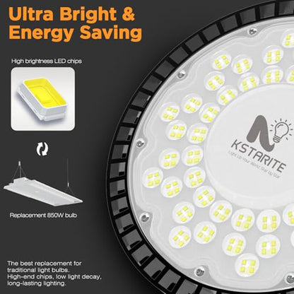 240W UFO High Bay LED Shop Lights, 4 Pack 35000LM Garage Lights - size: 240-4PACK