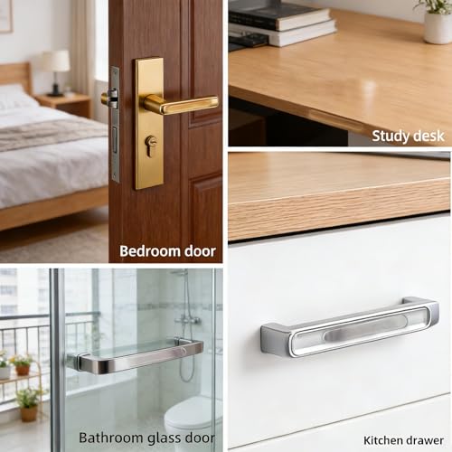 50 PCS Cabinet Door Bumper, Premium Long Strip Door Silencer