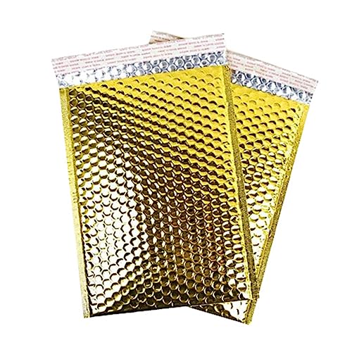 Secure Seal #0 6x10 Inch Gold Glamour Metallic Bubble Mailers Pack of 25 Shiny Padded Envelopes - color: Gold, size: #0 6x10” – 25 Pack