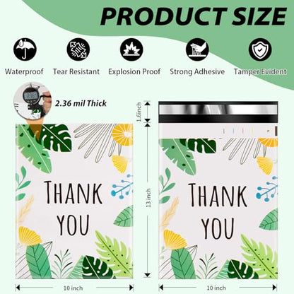 Oududianzi Poly Mailers 10x13, 100PCS Shipping Bags, Mailing Bags, Packaging Bags, Mailers Poly Bags, Polymailer Packaging Bags for Small Bussiness - color: Big leaves, size: 10x13 - 100Pack
