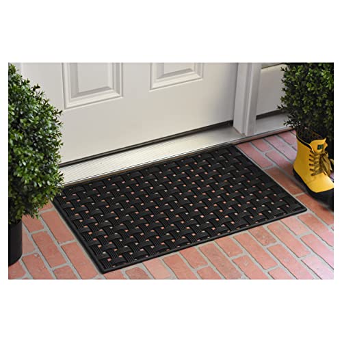 Calloway Mills Oscar Weave Rubber Doormat, 18" x 30" - color: Oscar Weave, size: 1'6" x 2'6" (Rectangular)