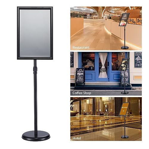 Adjustable Pedestal Sign Stand, Floor Standing Sign Holder for Display