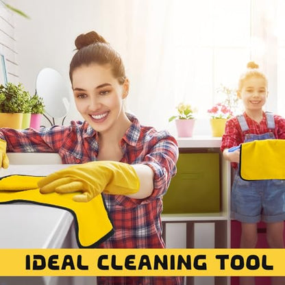Tallew 50 Pcs 16"x16" Yellow Microfiber Towels for Cars Drying Polishing - color: Yellow, size: about 16 x 16 inches