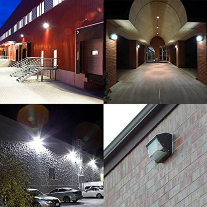 LED Wall Pack Light with Dusk to Dawn Photocell,100W 13000LM 5000K Daylight Wall Pack, AC100-277V Input,500W HPS/HID Equivalent, Waterproof Commercial Security Lighting for Warehouses, Garage, 2 Pack