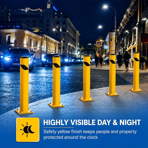 Crowd Control Warehouse Trafford Industrial 36-Inch Steel Parking Bollard - size: 36 inches