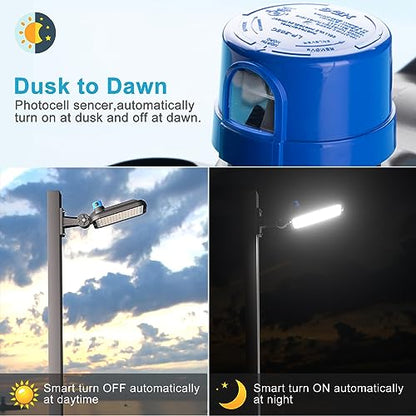 Lightdot 240W(240x1W LED) Parking Lot LED Lights 60000Lm LED Pole Lights Outdoor with Smart Photocell 5000K ETL IP65 Parking Lot Light Commercial for Height 30~40Ft Yard,Driveway,Stadium,Roadway-4Pack