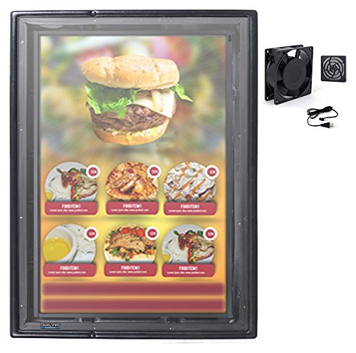 The Display Shield 36-43 Inch Vertical Outdoor Digital Menu Enclosure & Fan - color: With Cooling Fan, size: 36-43"