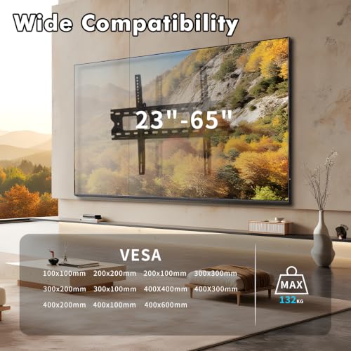 TV Wall Mount Fits for 42-65 Inch TVs Up to 132lbs - size: 23"-65" Tv Tilt