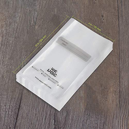 Wevac Vacuum Sealer Bags 6x10" 100 Pint for Food Saver Vacuum Seal Machine - size: 6"x10" 100 Count