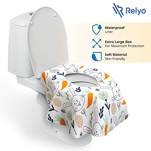 Relyo Disposable Toilet Seat Cover for Travel, Kids, 20 Pack, Bunny - color: Easter Bunny