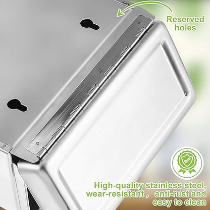 Tioncy 6 Pcs Sanitary Napkin Receptacle Wall Mounted,Sliver - color: Sliver