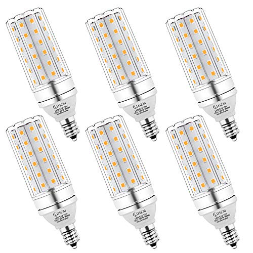 E12 LED Bulbs 12W Candelabra led Light Bulb,100 Watt Equivalent 1200lm Warm White 3000K E12 Base LED Chandelier Light Bulbs Non-Dimmable LED Corn Bulbs, Pack of 6 - color: E12-12w-3000k-6pcs