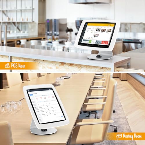Tablet Kiosk Stand for Desk with Lock - Rotatable Swivel Compatible with 10.9" iPad 10th, Pro 11" 1 2 3 4, Air 4 5, Air 11"(M2/M3/M4), iPad 11"(A16) - BSC109WA - size: 10.9" iPad 10th, Pro 11" 1 2 3 4, Air 4 5, Air 11"