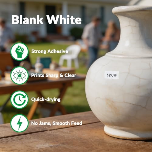 NATURALABEL 10,000 White Price Gun Labels (Blank) - color: White
