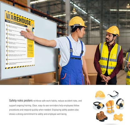 Warehouse Safety Poster – OSHA Warehouse Safety Rules Chart - size: Warehouse