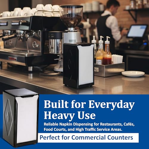 San Jamar H900BK Table Top Tall Napkin Dispenser, Black