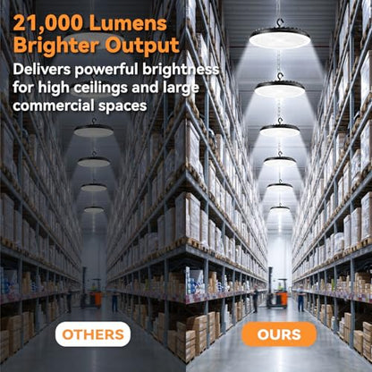 UFO LED High Bay Light 175W, 6500K Cool White Daylight LED Shop Light for Garage, Warehouse, Ceiling, Workshop, Factory, Barn, Utility & Commercial Overhead Lighting Fixture - size: 175W 6500K-1 Pack