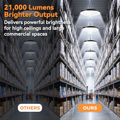 UFO LED High Bay Light 175W, 6500K Cool White Daylight LED Shop Light for Garage, Warehouse, Ceiling, Workshop, Factory, Barn, Utility & Commercial Overhead Lighting Fixture - size: 175W 6500K-1 Pack