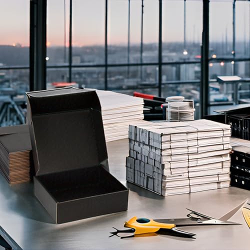 9x6x2 Black Shipping Boxes for Small Business, Packing, 25 Pack - color: Black, size: 9x6x2-Inch