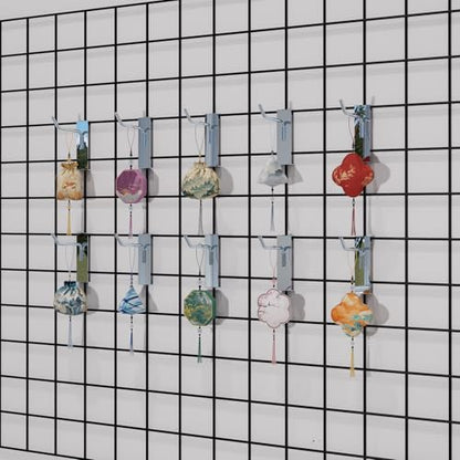 2 Inch Grid Wall Hooks Chrome 25PCS Display Hangers - color: Chrome, size: 2 Inch