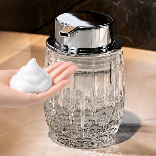 CICUFY Glass Foaming Hand Soap Dispenser, Clear - color: Clear