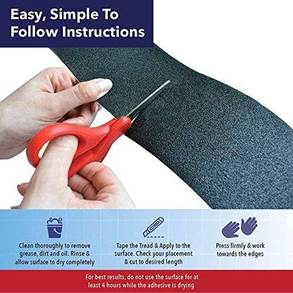 Non-Slip Stair Treads (5 Pack) for Indoor & Outdoor Steps – Anti-Slip Pre-Cut Adhesive Grip Tape to Increase Slip Resistance on Stair Nosing & Edges - size: 5 Pack