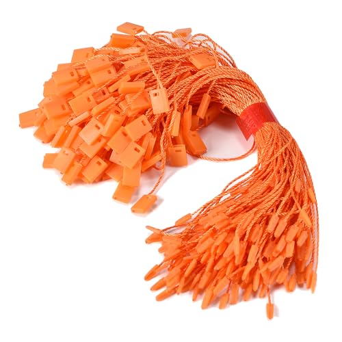 MGTECH 7 Inch 1000pcs Hang Tag Strings, Retail Price Hang Tag String Fasteners, Orange - color: Orange