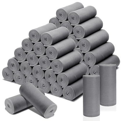 Macarrie 50 Pack Fleece Blankets Bulk,50 x 60 Inch Gray Soft Throw Blankets - color: Gray