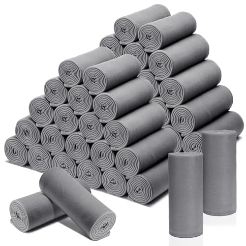 Macarrie 50 Pack Fleece Blankets Bulk,50 x 60 Inch Gray Soft Throw Blankets - color: Gray