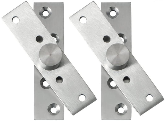 Alise Pivot Hinges for Door,4'' Rotating Door Hinge 360 Degree,Brushed,2 P - color: Brushed, size: 4 Inch