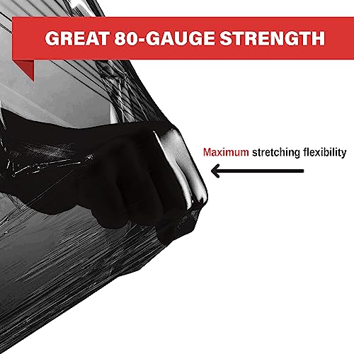 Simply Cool Stretch Wrap 17.5 Inch 80 Gauge Shrink Wrap Black - color: Black, size: 1 Pack
