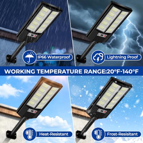 Solar Street Light Waterproof 6 Pack, Motion Sensor Lights & Remote - size: 6-Pack