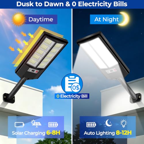 Solar Street Light Waterproof 2 Pack, Motion Sensor Lights & Remote - size: 2-Pack