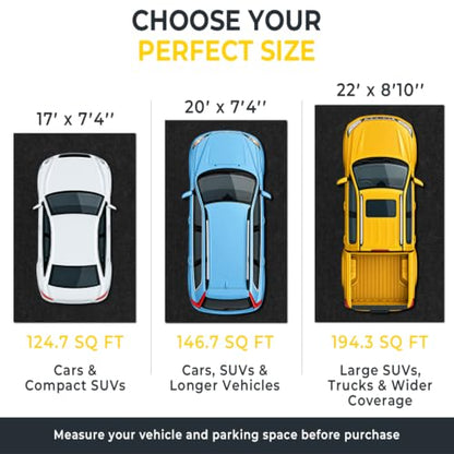 Heavy Duty Garage Floor Mat, Garage Mats for Floor, Garage Mat, 22'x8'10" - size: 8'10" x 22' (Rectangular)