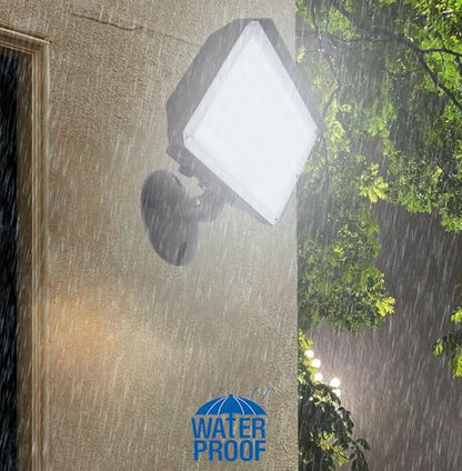 2Pack Dusk to Dawn Outdoor 180W LED Flood Light with Knuckle & Plate Mount, 3000K/4000K/5000K Color Selectable, ETL Commercial LED Security Lighting - size: 180W