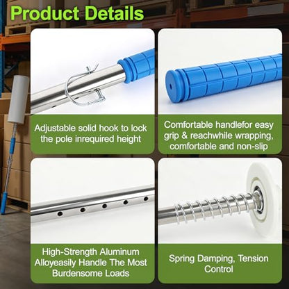 2pcs Stretch Film Dispenser Pole Holder, for Industrial Grade and Packaging - size: 2PCS