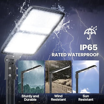 Kifflux 400W LED Parking Lot Light, Pole Light with Dusk to Dawn Photocell - size: 400watt 1pack