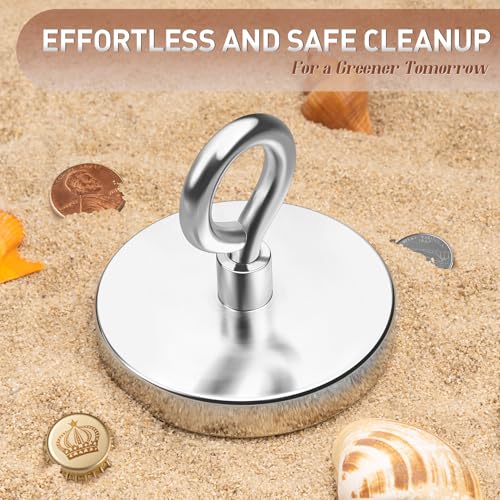 FINDMAG 1000 LBS High Power Fishing Magnet, 3.54 Inch Rare Earth Magnet - size: 3.54 inches (90mm)
