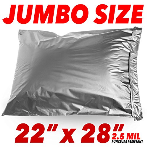 Redcats Jumbo Self-Seal Poly Mailer Bags 2.5 Mil (1 Pack Silver) - size: 1 Pack Silver