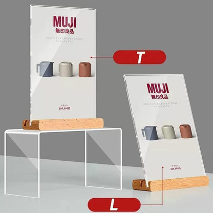 Acrylic Sign Holder (Horizontal A6 148×105mm/5.83×4.13 inches)