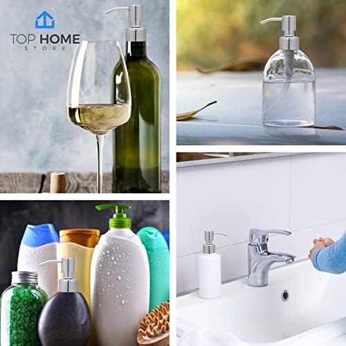 Replacement Soap & Lotion Pumps for Bottles, Chrome, 4-Pack - color: Chrome, size: 4 Pack