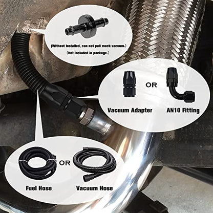 Universal Stainless Steel E-VAC Scavenger Kit T304 SS E-VAC Fitting