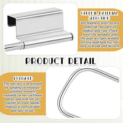Yaocom 12.4 Inches Cabinet Door Paper Towel Holder, Silver - color: Silver