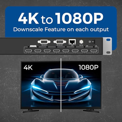 OREI 8x8 HDMI Matrix Switch – 4K@30Hz, EDID, RS-232, WebGUI, IR, HDCP 2.2 - size: 8X8 Matrix Switch