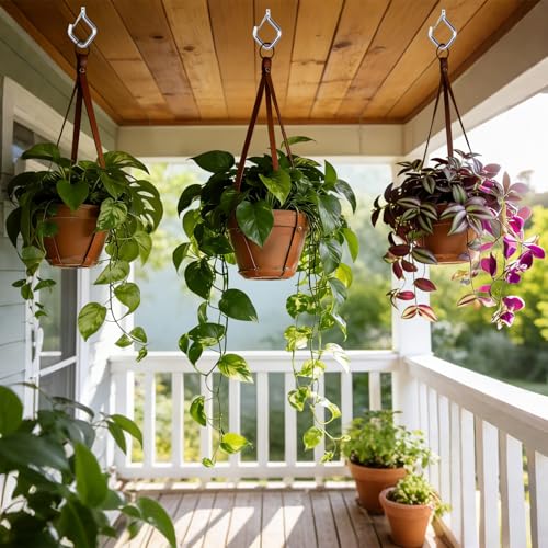 12 Pack Ceiling Hooks with Safety Buckle 2.36IN Screw in Hooks - color: Silver