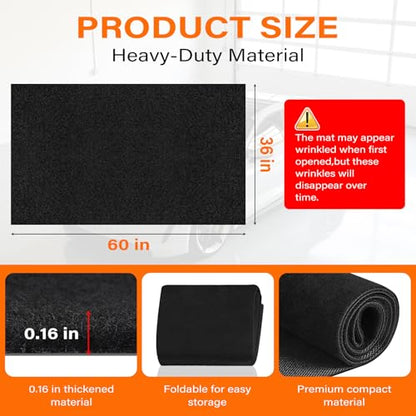 Heavy Duty Oil Mat for Driveway, 36 x 60 Inch Garage Mat for Under Car - size: 60x36in