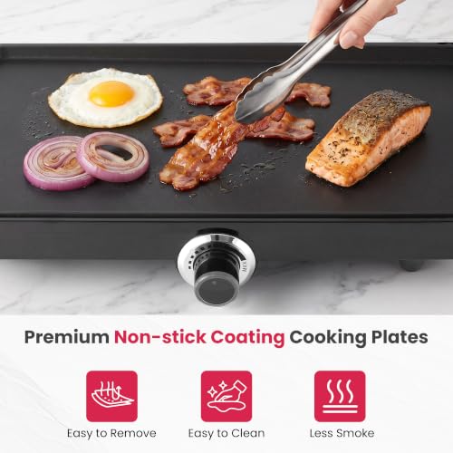 38" x 10" Foldable Electric Griddle with 2 Cooking Zones